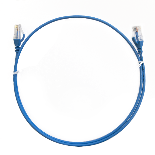 0.25m CAT6 Ultra Thin LSZH Ethernet Network Cable | Blue