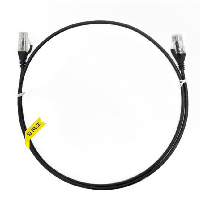 1.5m CAT6 Ultra Thin LSZH Ethernet Network Cable | 10 Pack Black
