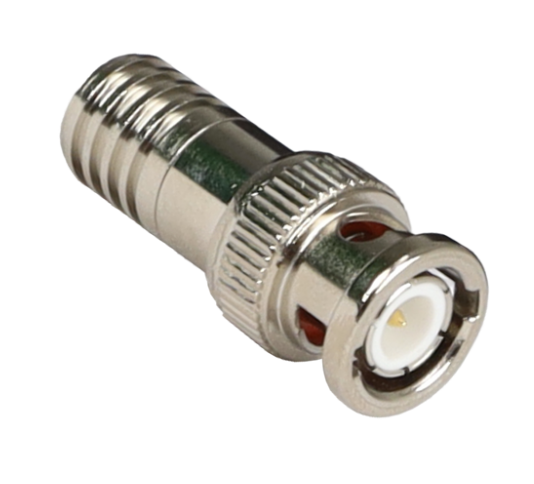 RG6 Quad BNC Crimp Connector | Integrated Pin
