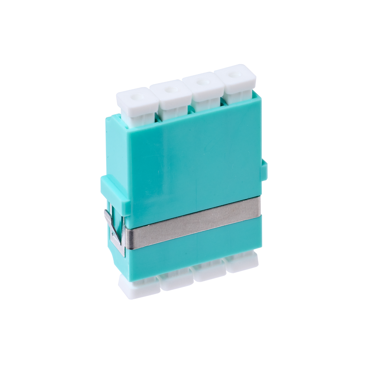 LC OM3 / OM4 Multimode Through Coupler Flangeless Quad Ceramic Sleeve ...