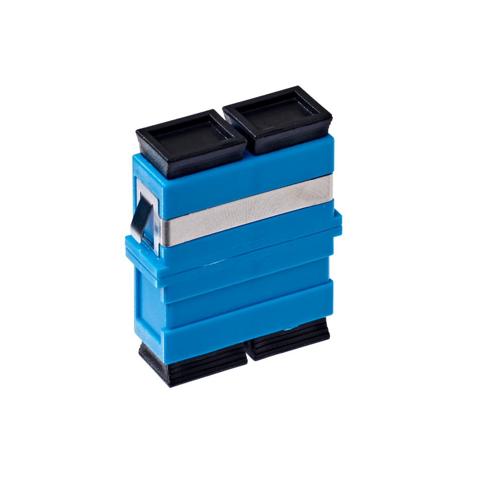 SC OS1/OS2 Singlemode Through Coupler Flangeless Duplex | Blue