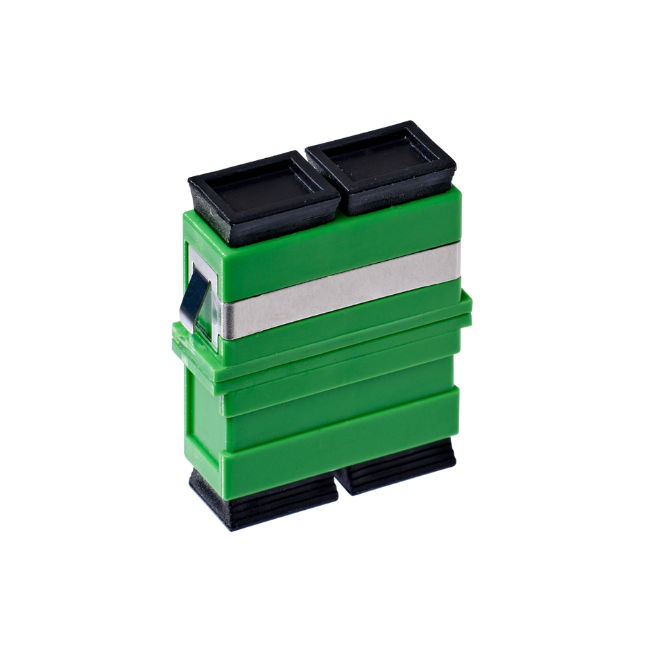 SC/APC OS1/OS2 Singlemode Through Coupler Flangeless Duplex | Green