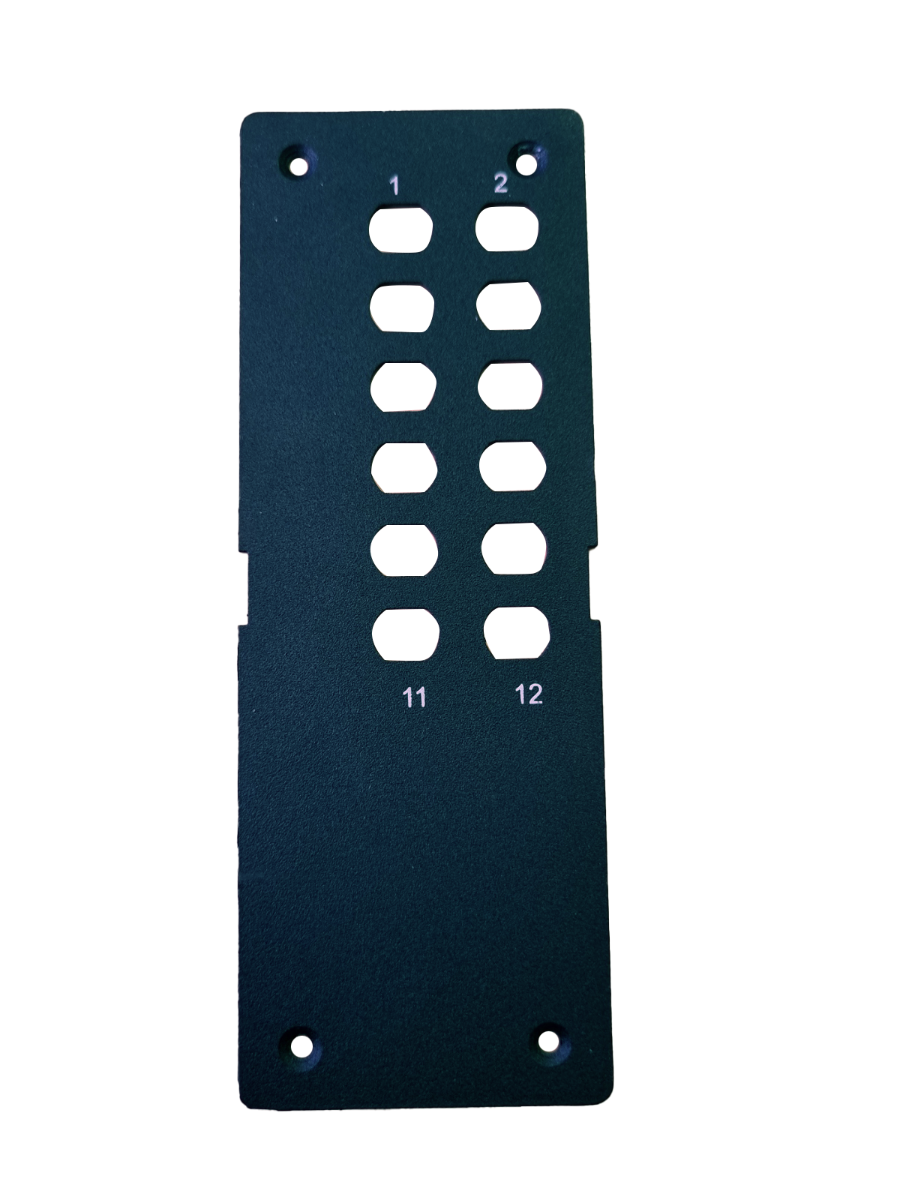 12 Port ST Simplex FOBOT DIN Mini Frontplate | Suitable for 015.004.00 ...