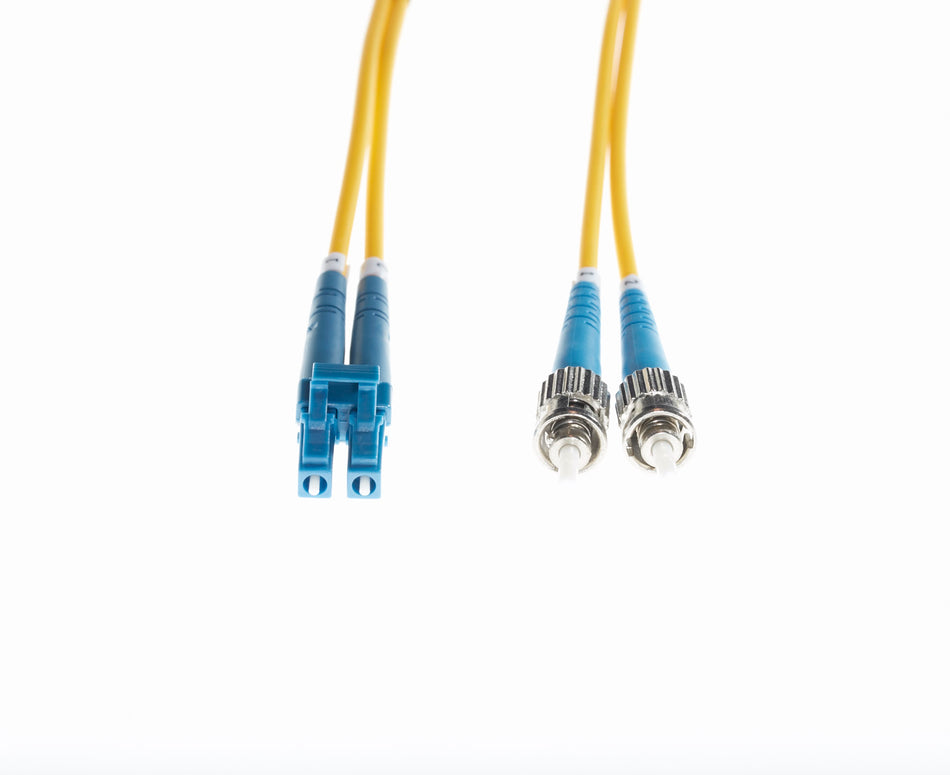 20m LC-ST OS1 / OS2 Singlemode Fibre Optic Cable : Yellow