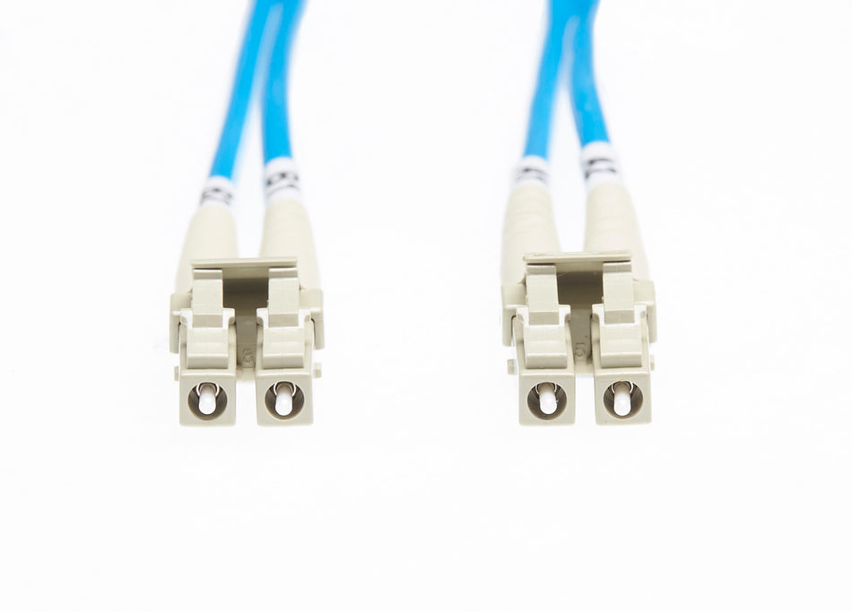 1m LC-LC OM1 Multimode Fibre Optic Cable: Blue