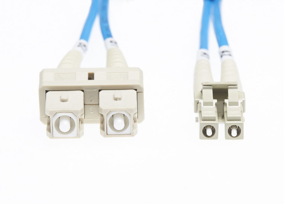 5m LC-SC OM1 Multimode Fibre Optic Cable | Blue