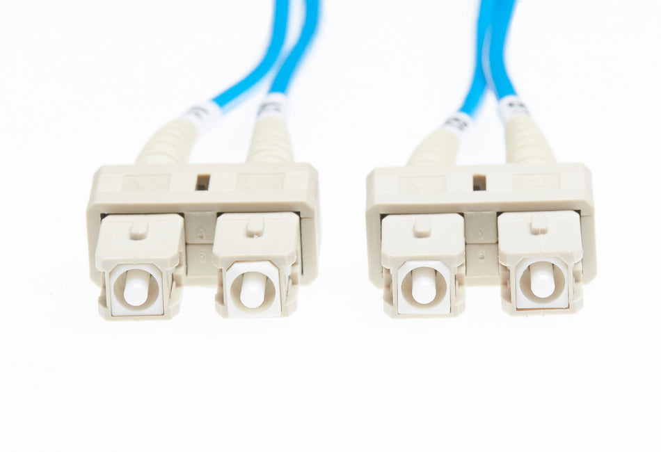 2m SC-SC OM1 Multimode Fibre Optic Cable: Blue