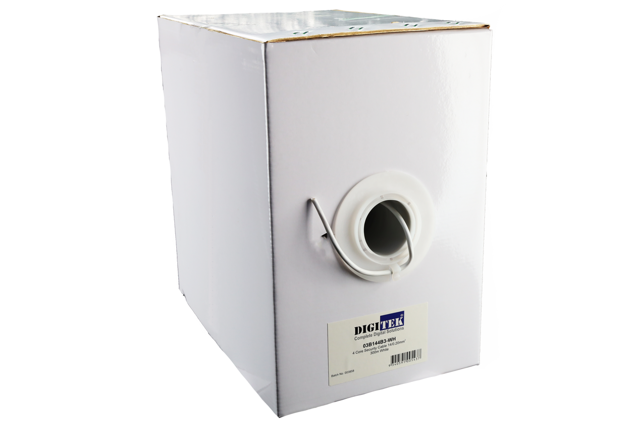 Digitek 4 Core 14 Stand/0.20mm Securty Cable 300M Box - White