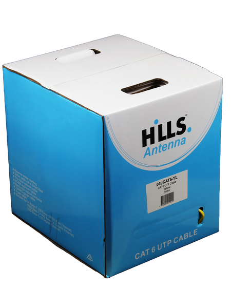 Hills Antenna 4 Pair CAT6 UTP LAN Cable 305M Box - Yellow