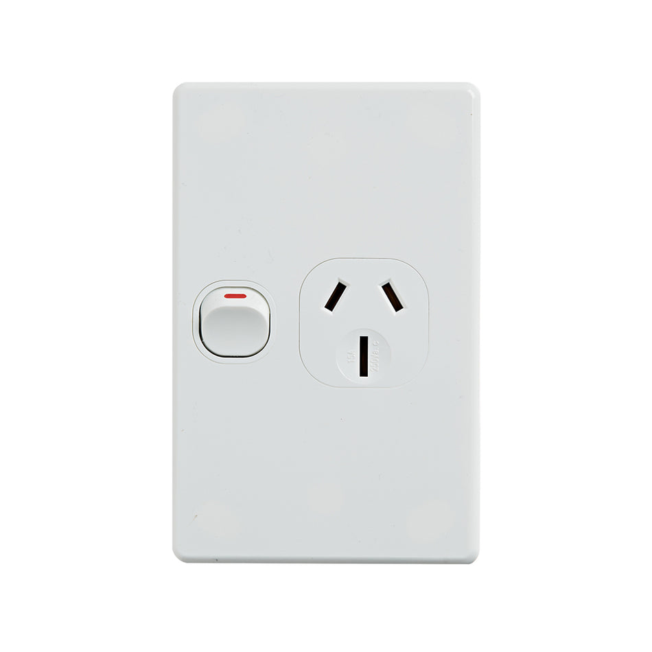 4C | Classic Single Power Point 250V 15A - Vertical