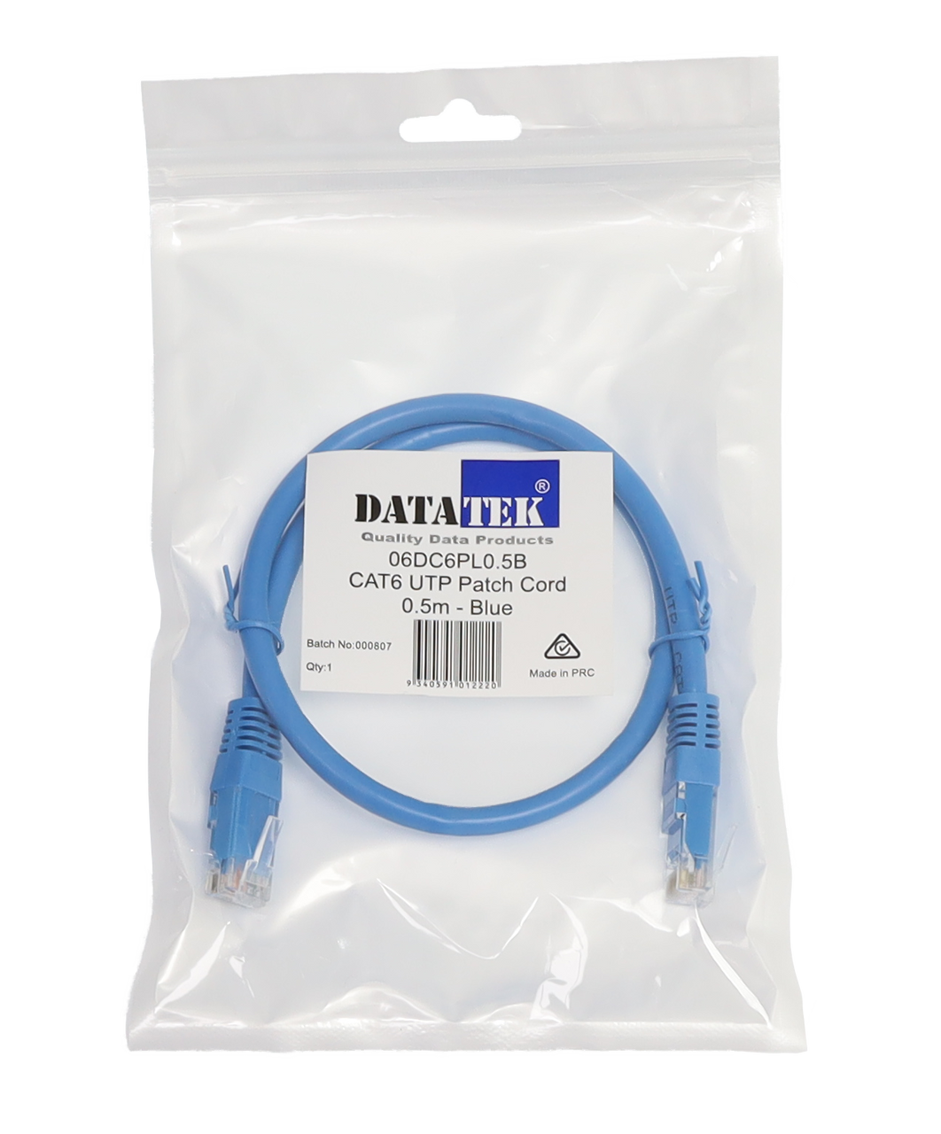 Datatek 0.5M CAT6 UTP Patch Lead
