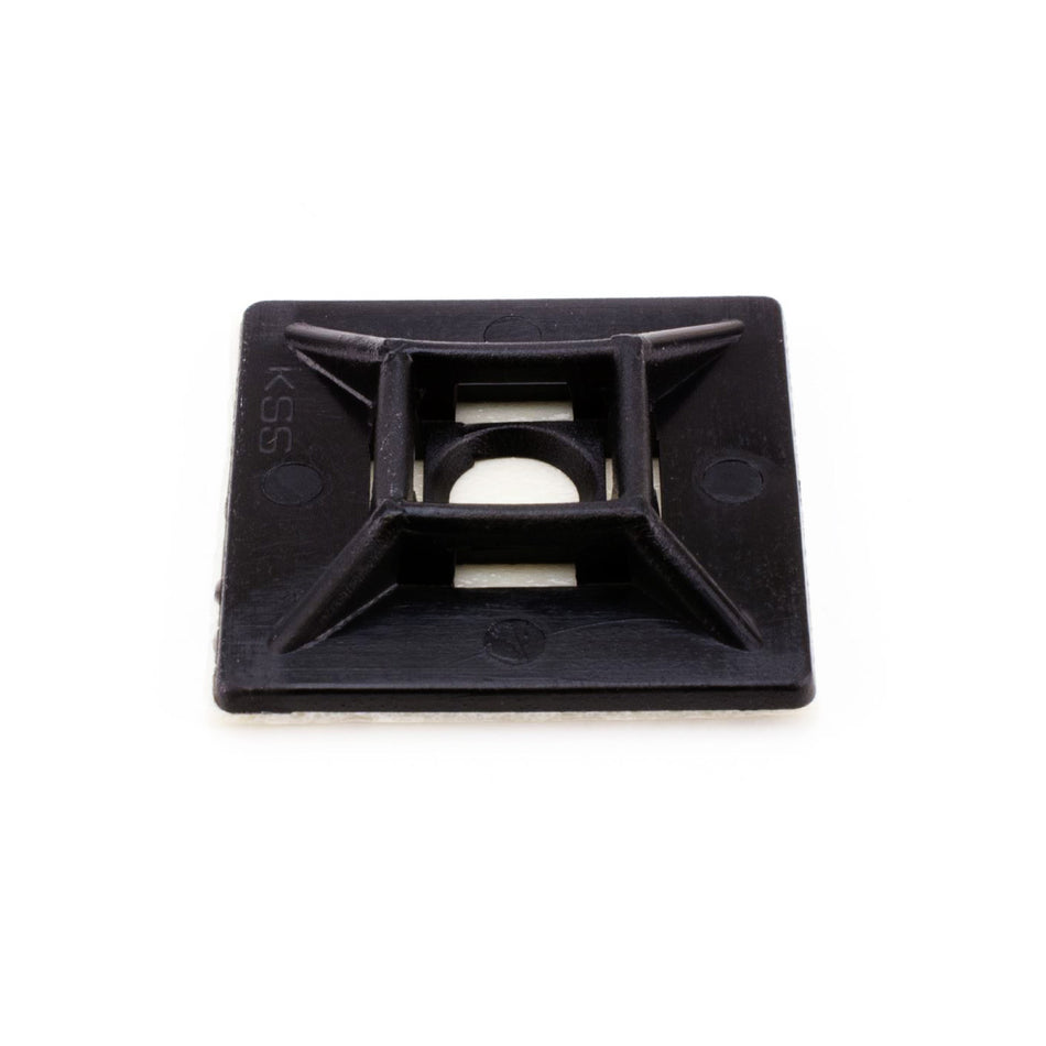 Self Adhesive Tie Mount 28 x 28mm x 4.8mm - Colour: Black | 100 pk