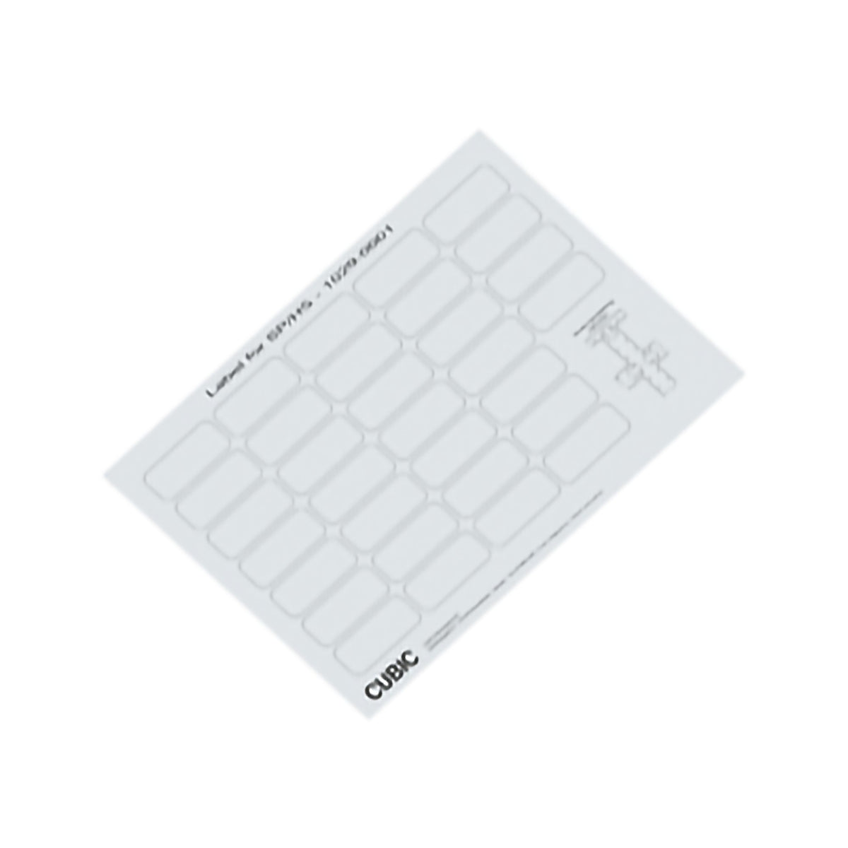 10290001 CUBIC Barrier Labels Sheets