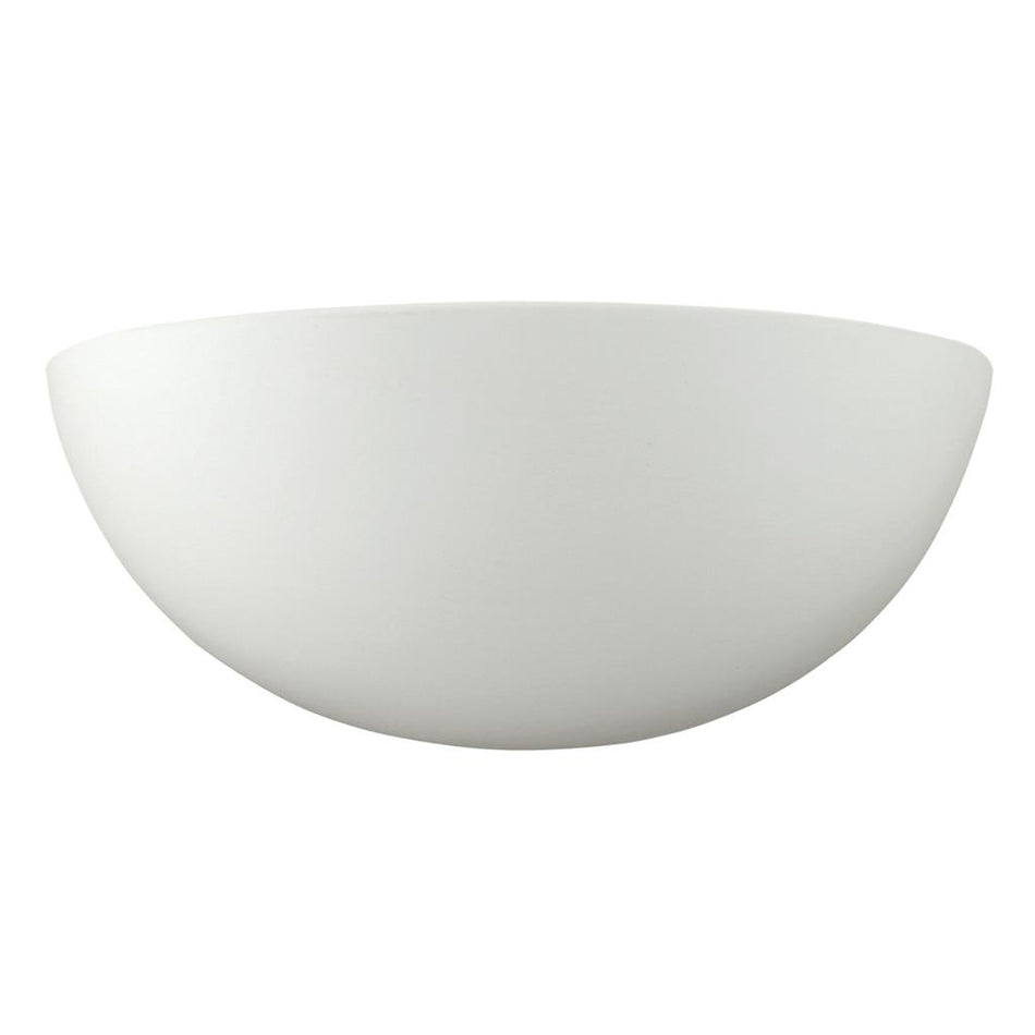 Belfiore Bowl 23cm 240V E27 Raw Ceramic Wall Uplight