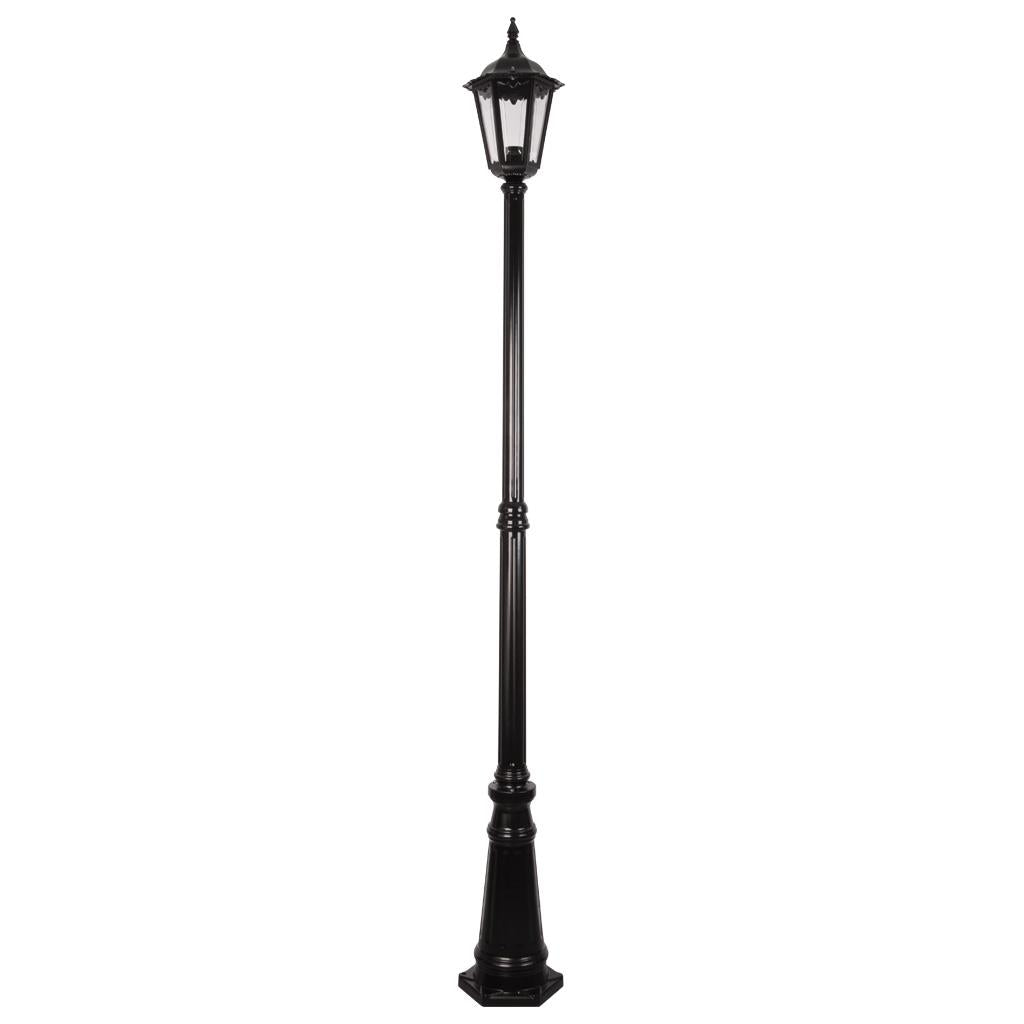 Chester Single Head Tall Post Light Black