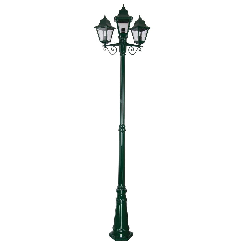 Paris Triple Head Tall Post Light Green