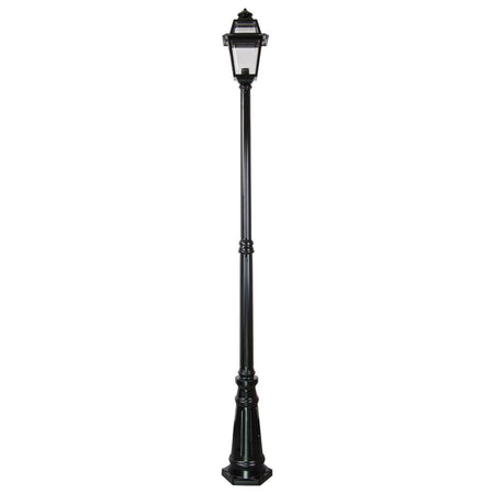 Avignon Single Head Tall Post Light Black