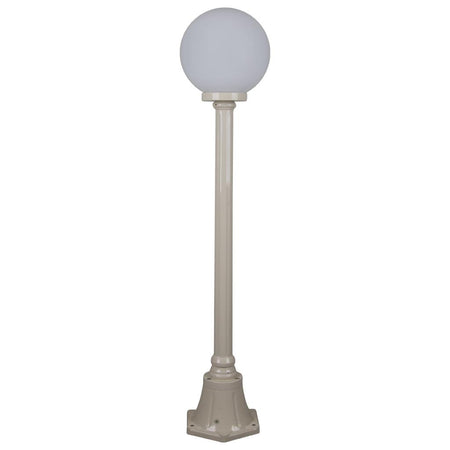 Siena 25cm Sphere Short Post Light White