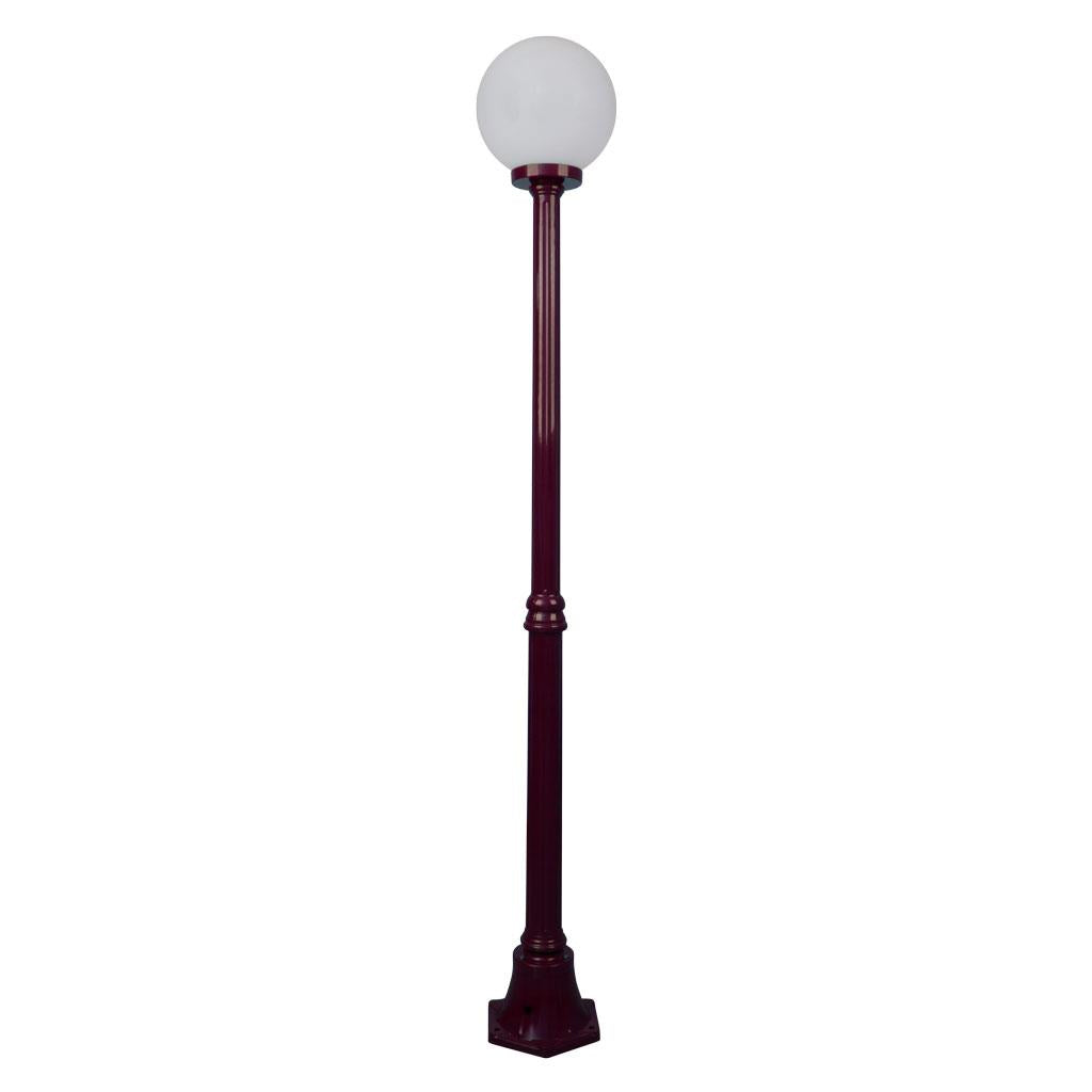 Siena 25cm Sphere Medium Post Light Burgundy