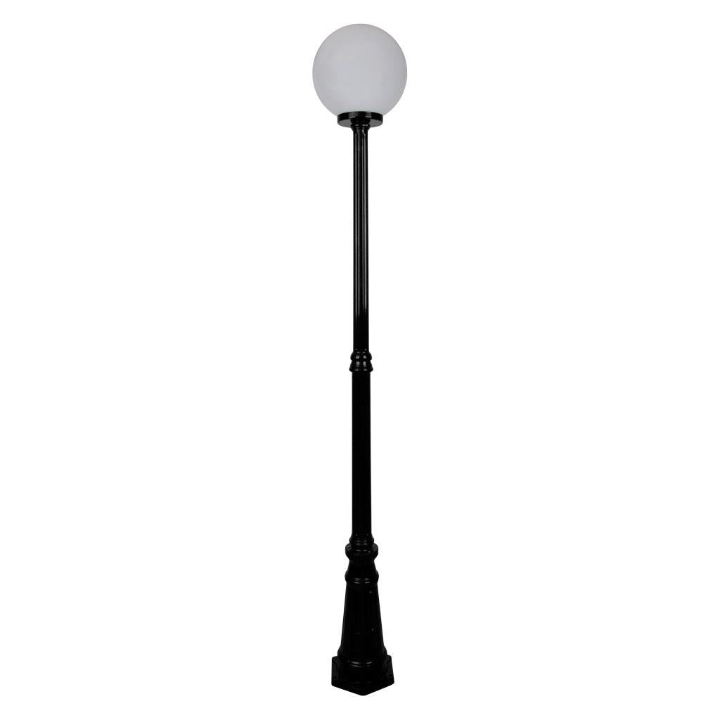 Siena 30cm Sphere Tall Post Light Black