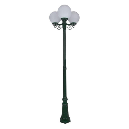Siena Triple 25cm Spheres Tall Post Light Green