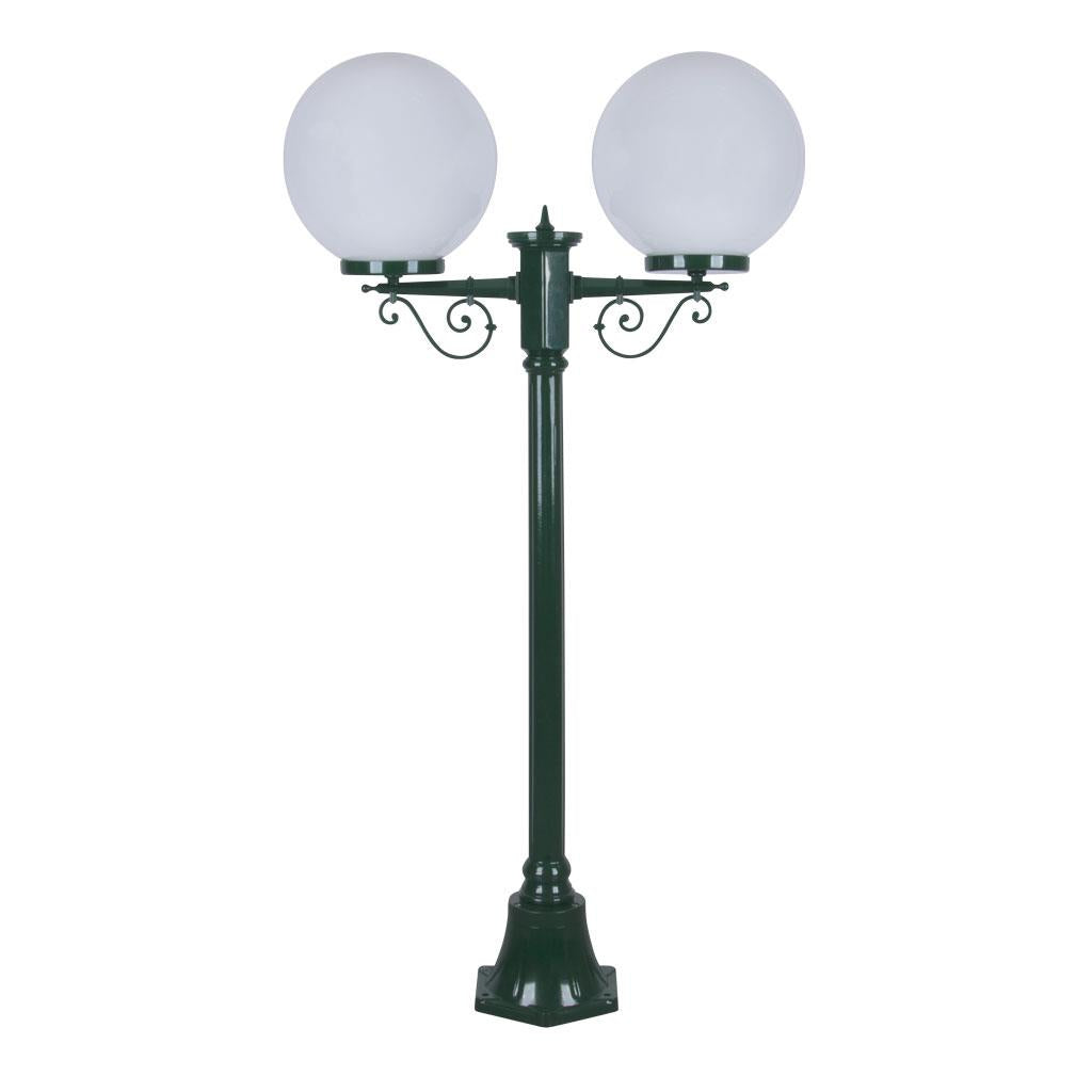 Siena Twin 30cm Spheres Short Post Light Green