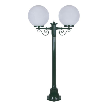 Siena Twin 30cm Spheres Short Post Light Green