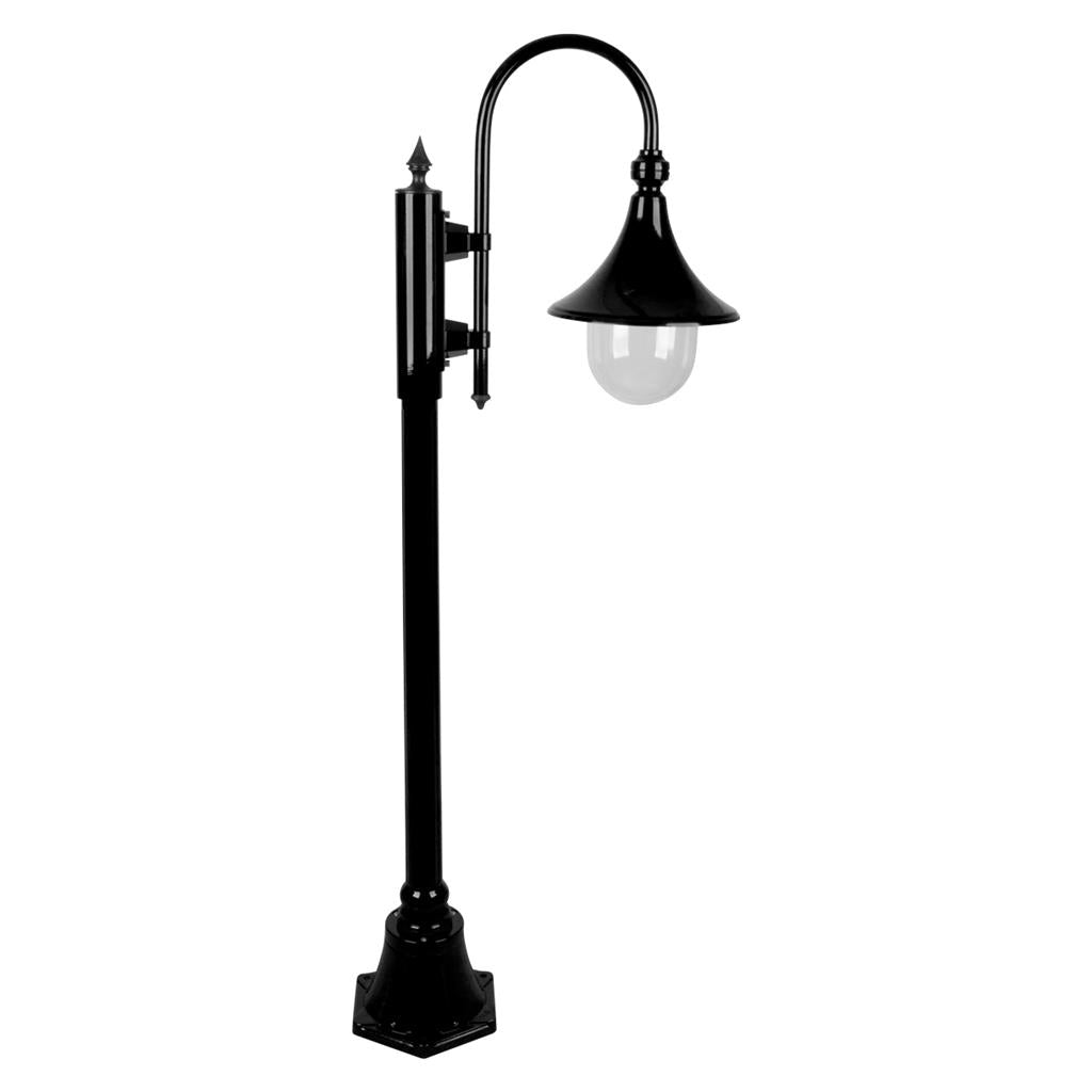 Monaco Single Head Short Post Light Black