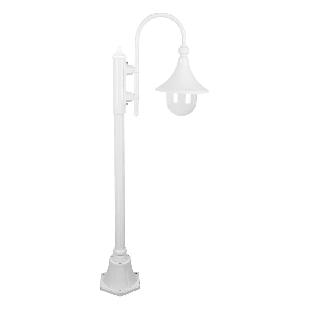 Monaco Single Head Short Post Light White