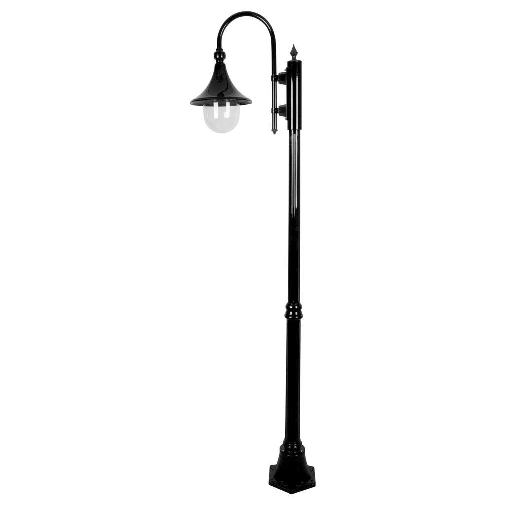 Monaco Single Head Medium Post Light Black