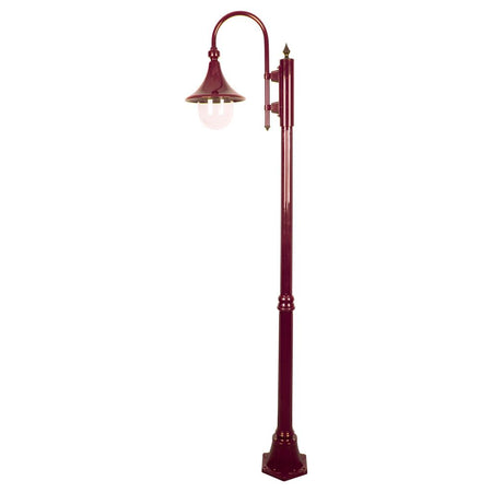 Monaco Single Head Medium Post Light Burgundy