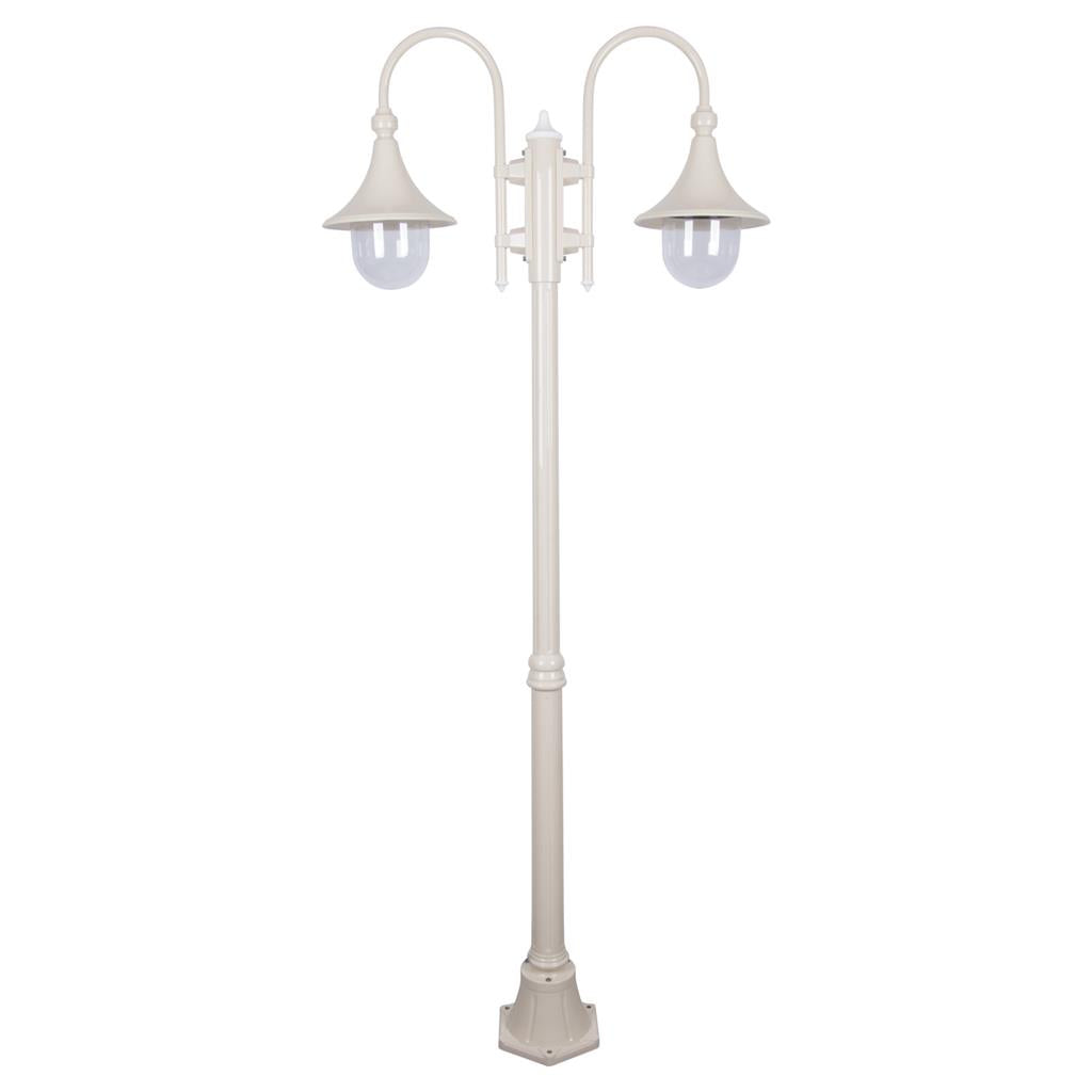Monaco Twin Head Medium Post Light Beige