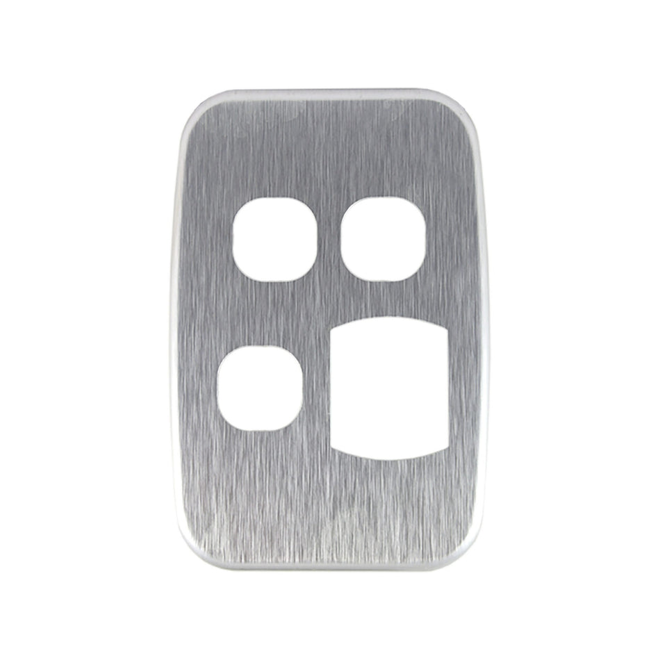 铝盖板 单 GPO 垂直 + 2 个额外开关 LUNA