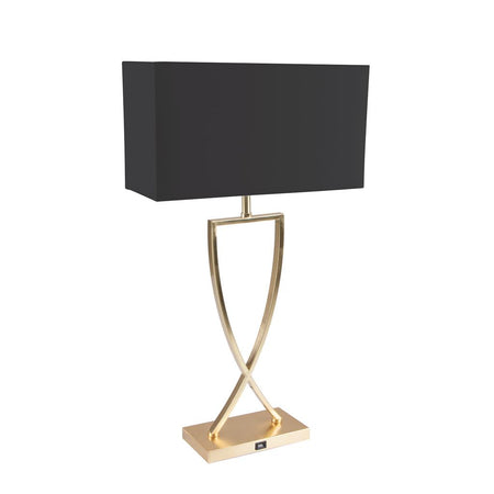 Giana 1 Light Table Lamp Satin Brass
