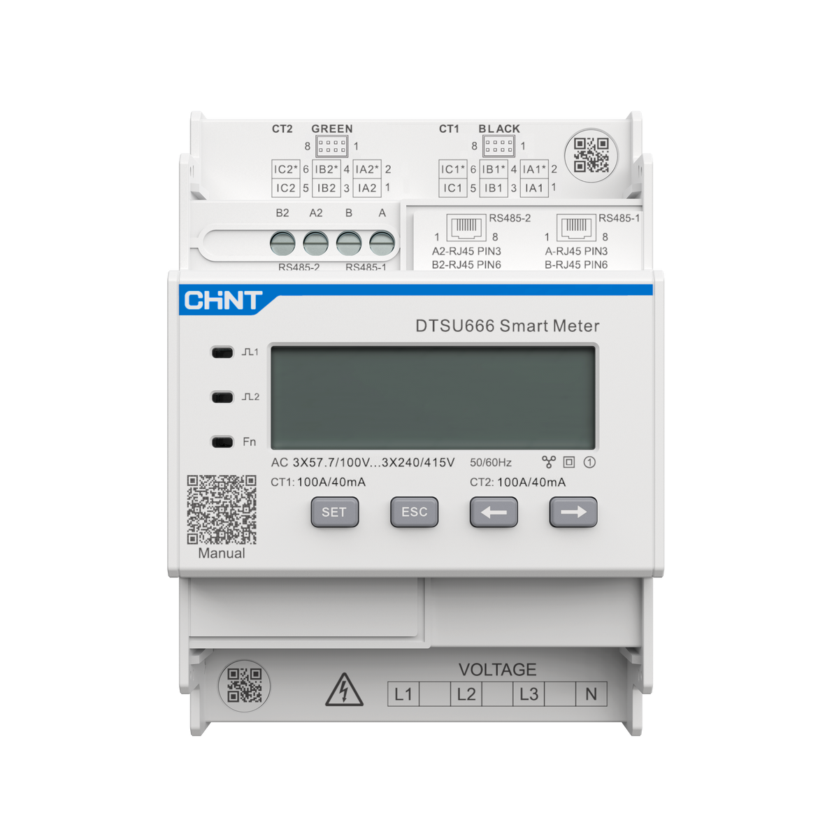 FOXESS Three Phase meter with 6 CTs for AC or Hybrid coupled Solution