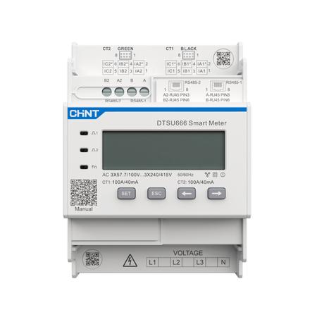 FOXESS Three Phase meter with 6 CTs for AC or Hybrid coupled Solution