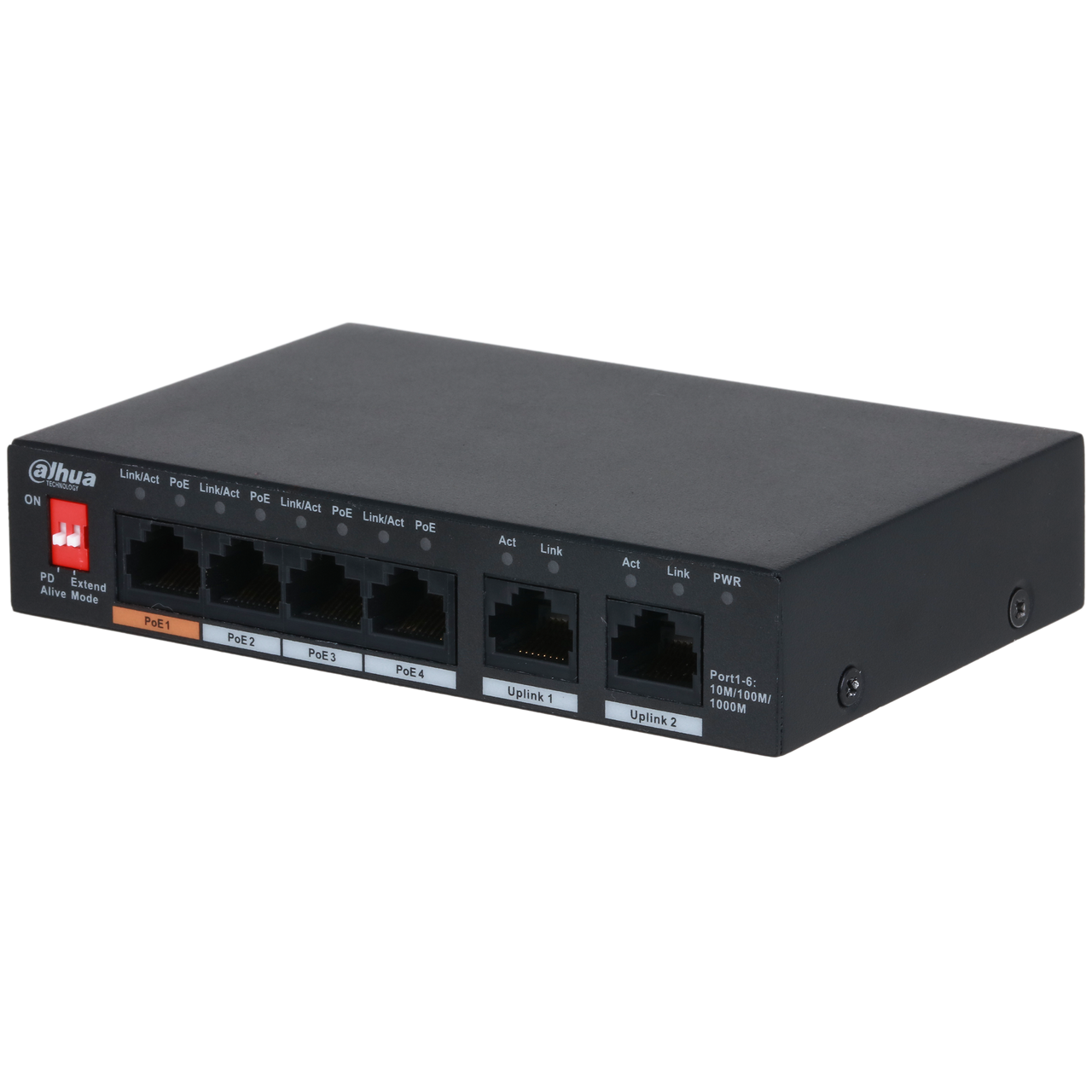 Dahua 6-Port Unmanaged Desktop Switch with 4-Port PoE DH-PFS3006-4GT-60-V2