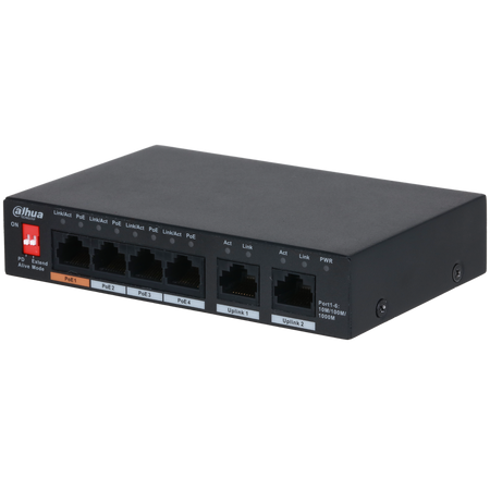 Dahua 6-Port Unmanaged Desktop Switch with 4-Port PoE DH-PFS3006-4GT-60-V2