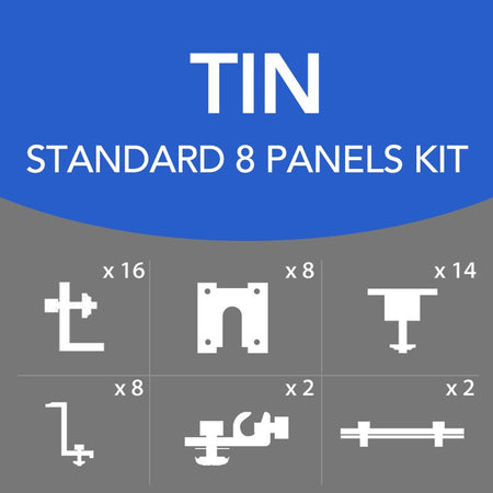 Titan Solar 8 Panels Tin Kit Black 30/35mm - No Rails