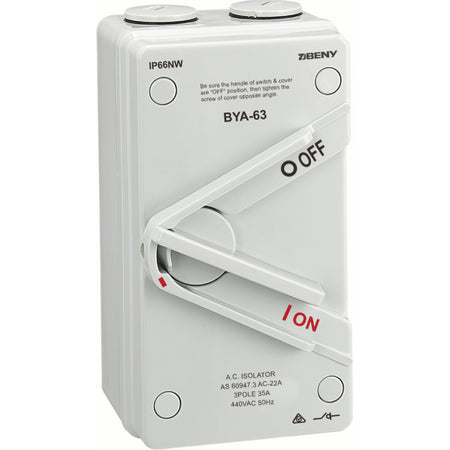 ZJBENY AC Isolator 35A 1 Pole (BYA-63)