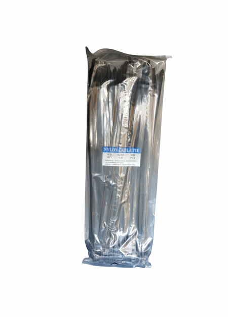 NYLON CABLE TIE, BLACK, 4.8X300MM (100pc/bag)