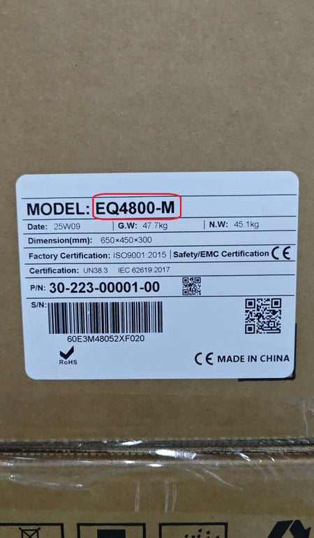 FOXESS Battery EQ4800-M Master Unit 4.66kWh with Power Control Unit inbuilt (Connected on Top of each stack)