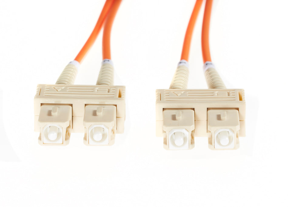 5m SC-SC OM1 Multimode Fibre Optic Cable: Orange