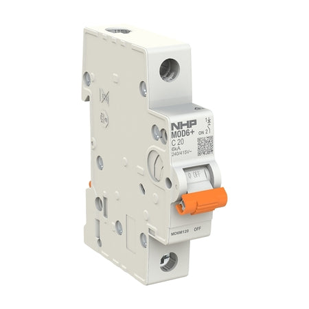 NHP MOD6+ MCB 1 POLE 25A 6kA C CURVE (MD6M125)