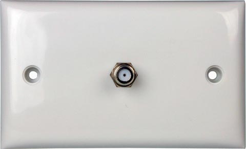 Wall plate with Single F-Type Connector – DZ ELECTRICAL PRODUCTS