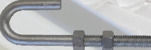 Amboss 125Mm J-Hook C/W 2 X Nuts (representative image)