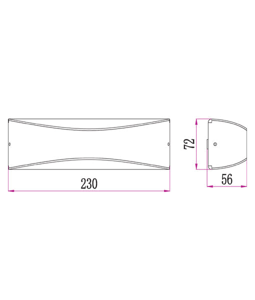 Apis(A) LED Exterior Surface Mounted Up/Down Wall Light IP65 - White