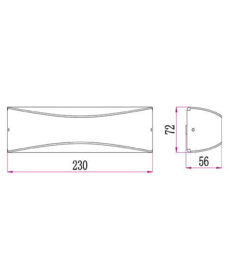 Apis(A) LED Exterior Surface Mounted Up/Down Wall Light IP65 - White