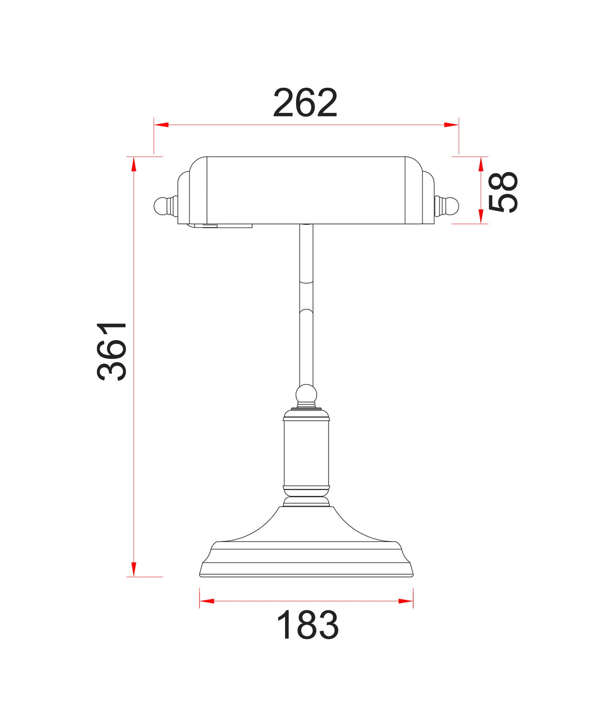 Banca Interior Banker Lamp with Cylindrical Shade - Matte Black
