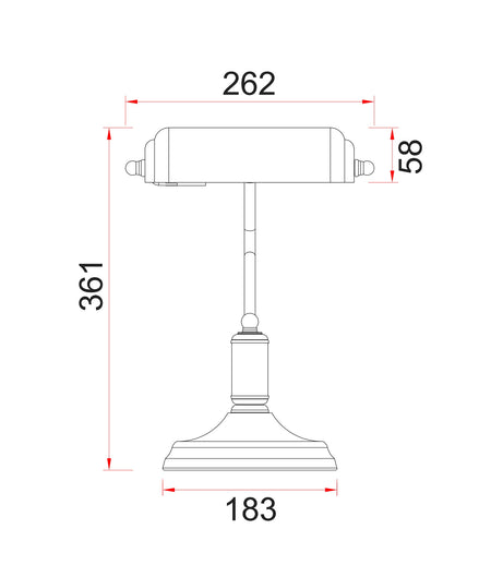 Banca Interior Banker Lamp with Cylindrical Shade - Matte White